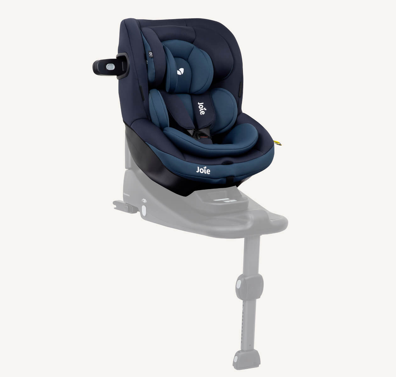 Siège auto i-Venture sur socle, orienté vers la droite en angle
